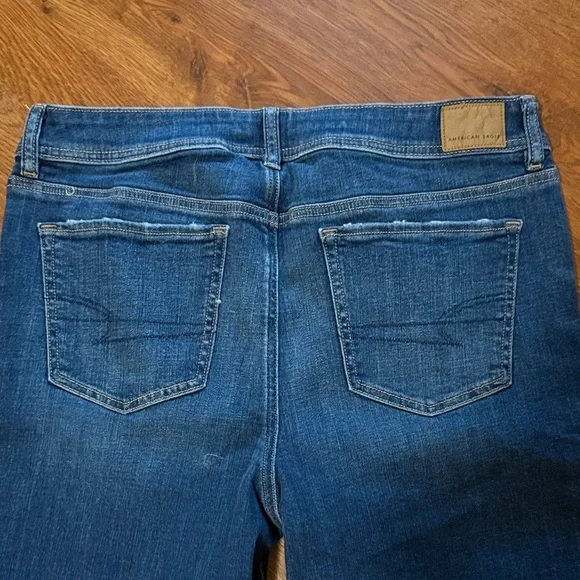 American Eagle Outfitters Dark Blue Kick Boot Jeans - Picture 5 of 5